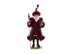 Objet Père Noël En Résine H38cm Bordeaux - FEERIC CHRISTMAS