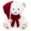 Peluche Ours Bonnet 48 Cm Blanc - FEERIC CHRISTMAS
