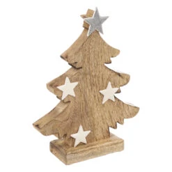 Sapin En Bois Avec étoiles H25cm - FEERIC CHRISTMAS