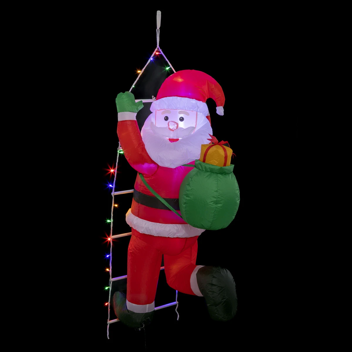 Gonflable Père Noël Grimpeur 30 Lampes H150cm - FEERIC CHRISTMAS 4 Gonflable Père Noël Grimpeur 30 Lampes H150cm - FEERIC CHRISTMAS – Image 2