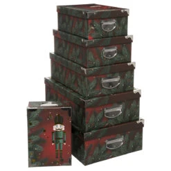 Boites Rectangles X 6 Casse Noisettes - Feeric Christmas