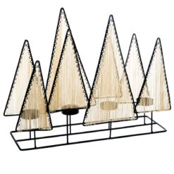 Photophore Centre De Table Chaînes 8 Sapins - Feeric Christmas