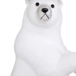 Ours Debout Floqué H.50 Cm - Feeric Christmas